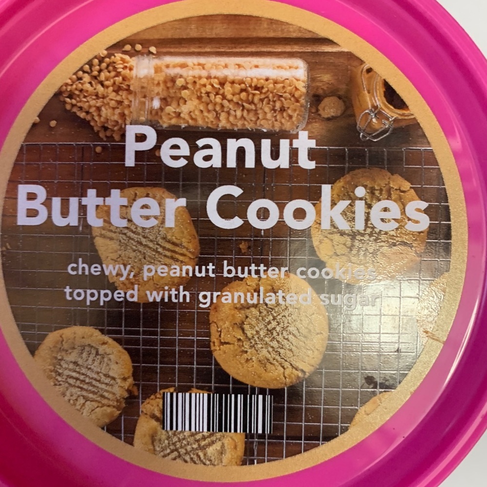Pink zebra sprinkles peanut butter cookie